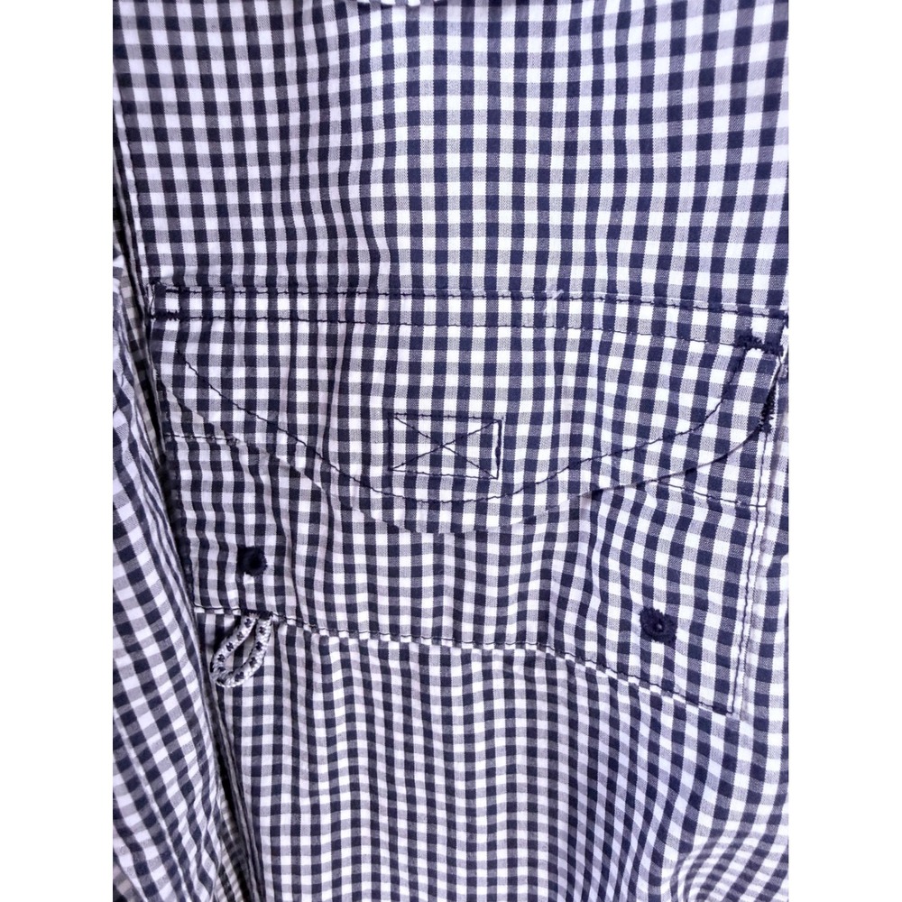 Columbia PFG Super Bonehead Shirt Mens Small Auburn Tigers Gingham Fishing Blue - Picture 5 of 14